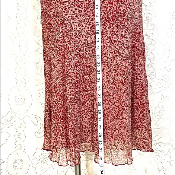 Hi Studio by Jonathan Martin Dress Sz 10 100% Silk Red/White Mix Spaghetti Strap - Picture 10 of 10